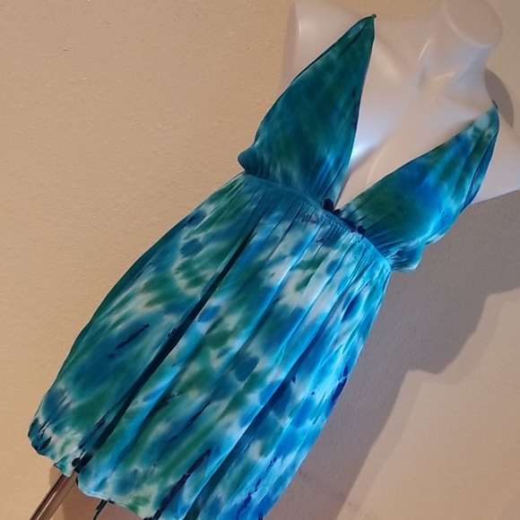 Halter gauze dress/tunic lg tie-dyed - Picture 4 of 8